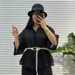 شومیز پری شیشه ای کد 4927 (مشکی)