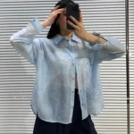 شومیز شیشه ای گلدار بیسو